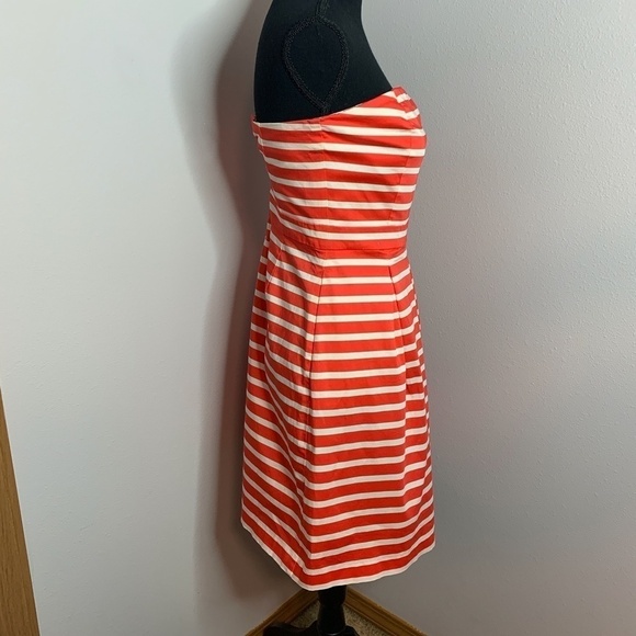 GAP Red and White Striped Strapless Dress - Picture 3 of 8